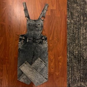 Harmony & Havoc Acid Wash Denim Jegging Overalls